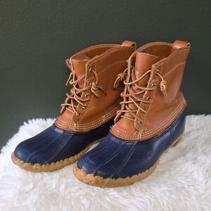 L.L. Bean Vintage Leather Original Hunting Shoes Made In Maine
